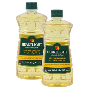 Heart Light Canola Oil Can 946Ml X 2