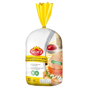 Seara Breaded Chicken Burger Breaded Jumbo 1000G