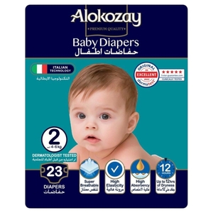 Alokozay Premium Baby Diapers Size 2 4-6Kg 23 Pieces