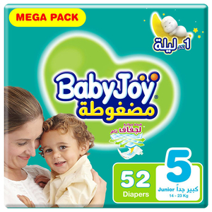 Baby Joy Diaper Size 5 14-23Kg Junior 52 Pieces