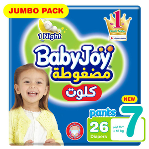 Baby Joy Diaper Pant Size 7 Jumbo Pack 18-25Kg 26 Pieces