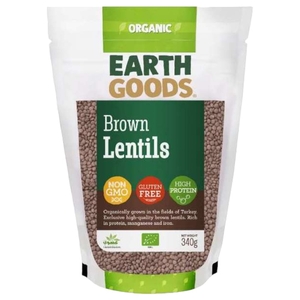 Earth Goods Organic Brown Lentils 340G