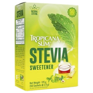 Tropicana Slim Stevia Sweetener Sachets 50 Pieces 125G