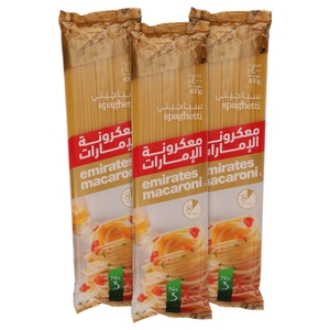 Emirates Macaroni Spaghetti 400G X3