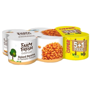 Farm Fresh Baked Beans In Tomato Sauce 220G X 6