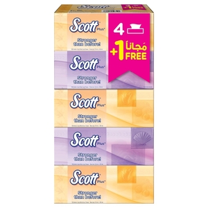 Scott Plus Facial Tissue 2 Ply 160 Sheets X 5