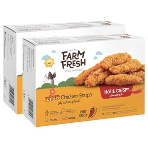Farm Fresh Zing Chicken Strips Hot & Spicy 420G X2
