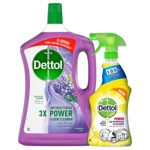 Dettol Multi Action Cleaner Lavender 3L+ All Purpose Cleaner 500Ml