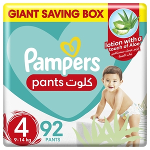 Pampers Baby Diapers Pants Size 4 Mega Box 92 Pieces