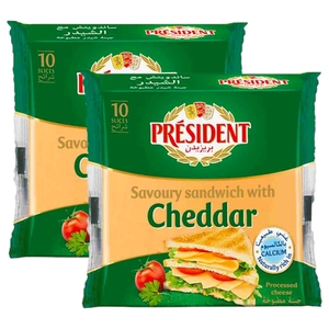 Président Cheddar Sandwich Slice 200G X2