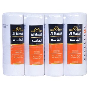 Al Masah Garbage Bag White 55X57cm 30 Pieces X4