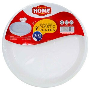 Al Masah Home Plastic Plate 25 Pieces