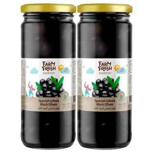 Farm Fresh Black Whole Olives 465G X 2
