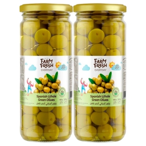 Farm Fresh Green Whole Olives 465G X 2
