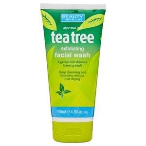 Beauty Formulas Facial Wash Exfoliating Tea Tree 150Ml