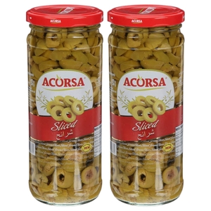Acorsa Green Olives Sliced 470G X2