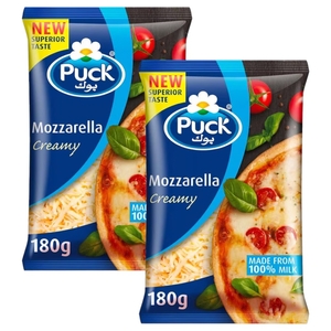 Puck Shredded Mozzarella Cheese 180G X2