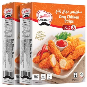 Al Kabeer Frozen Zing Chicken Strips 320G X2