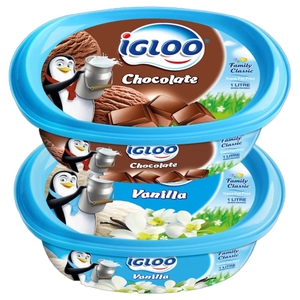Igloo Ice Cream Assorted 1L X 2