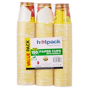 Hotpack Paper Cup With Handle 7Oz 50Pcs X 3Pcs