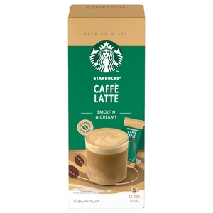 Starbucks Caffe Latte Mix Coffee Smooth Creamy 14G X 5