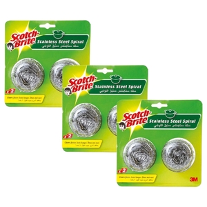 Scotch Brite Stainless Steel Spiral 2Pcs X 3