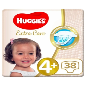 Huggies Baby Diaper Extra Care Size 4+ 38 Pieces
