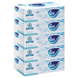 Fine Facial Classic Tissue 2 Ply 170 Sheets X5