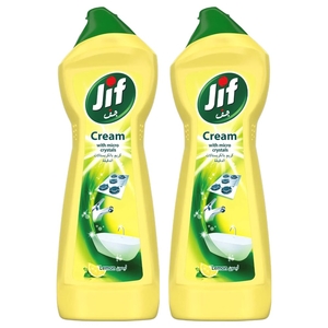 Jif Dish Wash Liquid Cream Micro Crystal Lemon 750Ml X 2