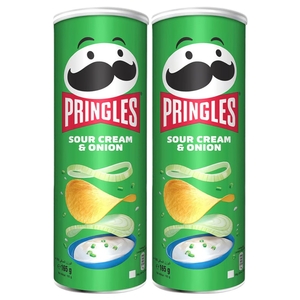 Pringles Potato Chips Sour Cream & Onion 165G +15% Off X 2