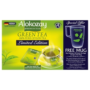 Alokozay Green Tea Bags 100'S + Gift