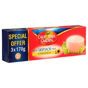 California Garden Skip Jack Tuna In Sunflower Oil 170G X3