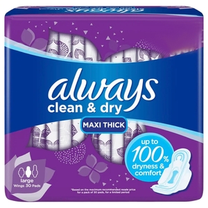 Always Feminine Napkins Super Plus With Wings 30 Pieces