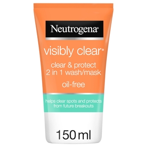 Neutrogena Visibly Clear 2-In1 Wash & Mask 150Ml