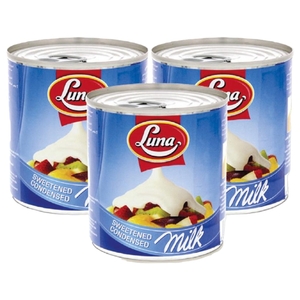 Luna Sweetened Condensed Milk 395G X3
