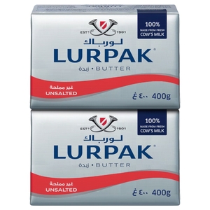 Lurpak Butter Unsalted 400G X 2