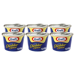 Kraft Processed Cheddar Cheese 100G X6