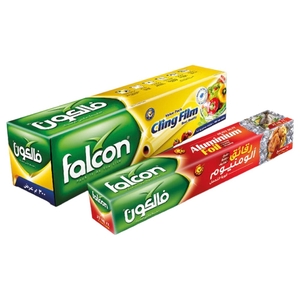 Falcon Cling Film 30Cm X 300Mm + Aluminium Foil 25Sqft
