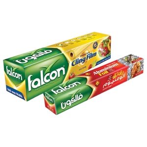 Falcon Cling Film 300Mm + Aluminum Foil 25Sqft