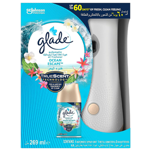 Glade Air Freshener Spray Holder With Ocean Breeze 269Ml