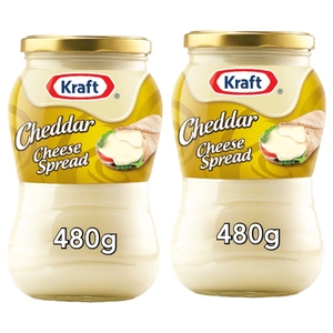 Kraft Cheddar Cheese Spread Original 480G X2