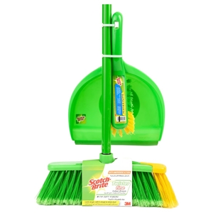 Scotch Brite Indoor Broom + Dust Pan
