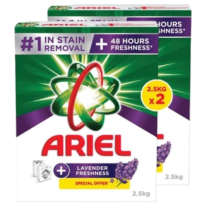 Ariel Washing Powder Front Load 48H Freshness With Touch Of Downy 2.5Kg X 2