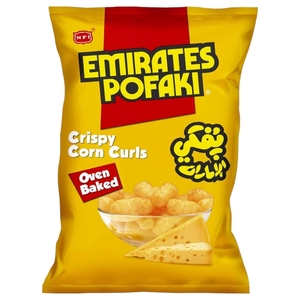 Emirates Pofaki Crispy Corn Curls Cheese 15G