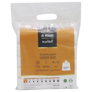Al Masah Garbage Bag White 46X52cm 300 Pieces