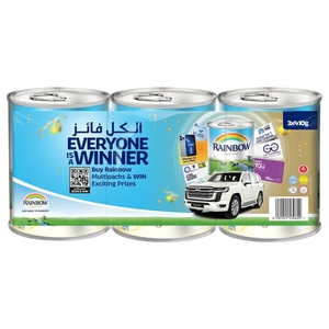 Rainbow Evaporated Fresh Milk 410G X3