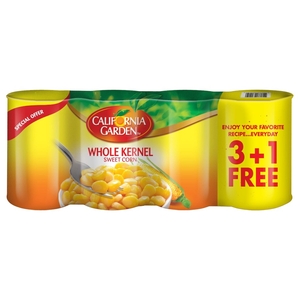 California Garden Whole Kernel Sweet Corn 200G X4