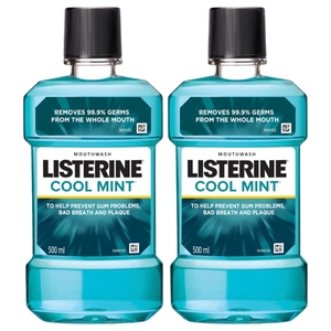 Listerine Mouthwash Coolmint 500Ml X 2