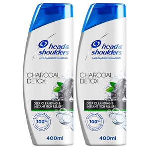 Head & Shoulders Charcoal Detox Anti-Dandruff Shampoo 400Ml X2