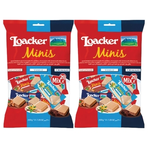 Loacker Wafer Minis Assorted 200G X2